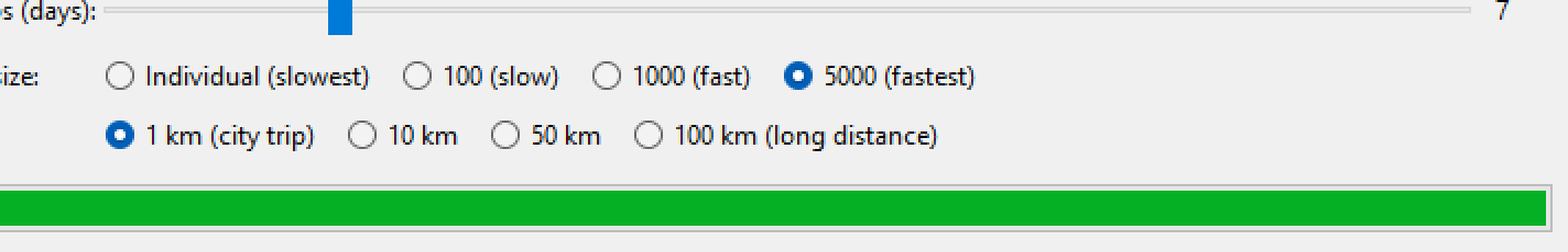 Trip gap and filter distance controls